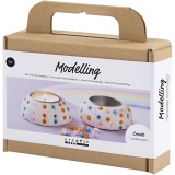 Mini Kreativ Set Modellieren, Kerzenhalter, Weiß, 1 Pck
