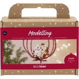 Mini Kreativ Set Modellieren, Herzförmige Weihnachtsfigur, Sortierte Farben, 1 Pck