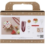Mini Kreativ Set Modellieren, Herzförmige Weihnachtsfigur, Sortierte Farben, 1 Pck