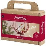 Mini Kreativ Set Modellieren, Herzförmige Weihnachtsfigur, Sortierte Farben, 1 Pck