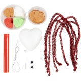 Mini Kreativ Set Modellieren, Herzförmige Weihnachtsfigur, Sortierte Farben, 1 Pck