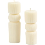 Silikonform, Gerippter Zylinder mit Bogen, H 11+14 cm, D 4+4 cm, 2 Stk/ 1 Pck