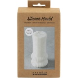 Silikonform, Gerippter Zylinder mit Bögen, H 12,5 cm, D 6 cm, 1 Stk/ 1 Pck