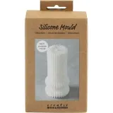 Silikonform, Gerippter Zylinder mit Bögen, H 12,5 cm, D 6 cm, 1 Stk/ 1 Pck