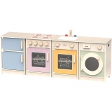 Viga Mini-Spielküche, H 50(56,9) cm, L 130 cm, B 30 cm, 4 Teile/ 1 Pck