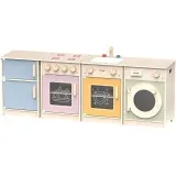 Viga Mini-Spielküche, H 50(56,9) cm, L 130 cm, B 30 cm, 4 Teile/ 1 Pck