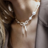 Kreativ Mix Schmuck, Halsketten, Armbänder, Ohrringe, Vergoldet, Perlmuttweiß, 1 Pck