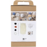 Kreativ Set Kerzengießen, Blasenkerze aus Sojawachs, Beige, Hellblau, Creme, 1 Pck