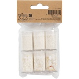 Biologisch abbaubarer Sparkles & Pailletten, Silber, Weiß, 6x7 ml/ 1 Pck