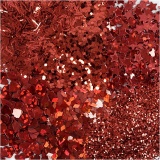 Biologisch abbaubarer Sparkles & Pailletten, Rot, 6x7 ml/ 1 Pck