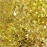 Biologisch abbaubarer Sparkles & Pailletten, Gold, 6x7 ml/ 1 Pck