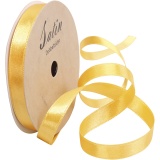 Satinband, B 10 mm, Gelb, 10 m/ 1 Rolle