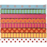 Papierketten, mit Muster, L 16 cm, B 15 mm, 400 Stk/ 1 Pck