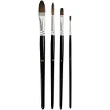 Aquarellpinsel, Nr. 1+7+10, 4 Stk/ 1 Pck