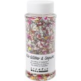 Biologisch abbaubarer Sparkles & Pailletten, Sortierte Farben, 140 ml/ 1 Dose