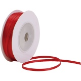 Satinband, B 3 mm, Rot, 30 m/ 1 Rolle