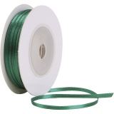 Satinband, B 3 mm, Dunkelgrün, 30 m/ 1 Rolle