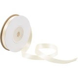 Satinband, B 10 mm, Creme, 10 m/ 1 Rolle