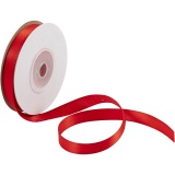 Satinband, B 10 mm, Rot, 10 m/ 1 Rolle