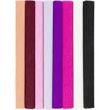 Krepppapier, Blatt 25x60 cm, Kreppanteil: 180%, 105 g, Harmonie in Lila-Pink, 8 Bl./ 1 Pck