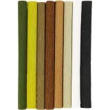 Krepppapier, Blatt 25x60 cm, Kreppanteil: 180%, 105 g, Natur, 8 Bl./ 1 Pck