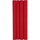 Krepppapier, Blatt 25x60 cm, Kreppanteil: 180%, 105 g, Rot, 4 Bl./ 1 Pck