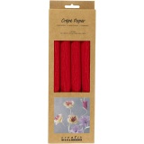 Krepppapier, Blatt 25x60 cm, Kreppanteil: 180%, 105 g, Rot, 4 Bl./ 1 Pck