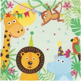 Papierservietten, Party Tiere, Größe 33x33 cm, 20 Stk/ 1 Pck