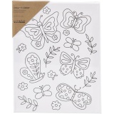 Mal-Leinwand mit Aufdruck, Schmetterlinge, T 1,6 cm, Größe 24x30 cm, 360 g, 1 Stk