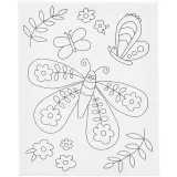 Mal-Leinwand mit Aufdruck, Großer Schmetterling, T 1,6 cm, Größe 24x30 cm, 360 g, 1 Stk