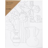 Mal-Leinwand mit Aufdruck, Blumenstillleben, T 1,6 cm, Größe 24x30 cm, 360 g, 1 Stk