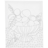 Mal-Leinwand mit Aufdruck, Obstschale, T 1,6 cm, Größe 24x30 cm, 360 g, 1 Stk