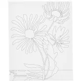Mal-Leinwand mit Aufdruck, Große Blumen, T 1,6 cm, Größe 24x30 cm, 360 g, 1 Stk