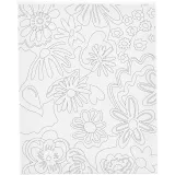 Mal-Leinwand mit Aufdruck, Blumen, T 1,6 cm, Größe 24x30 cm, 360 g, 1 Stk