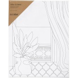 Mal-Leinwand mit Aufdruck, Fenster, T 1,6 cm, Größe 24x30 cm, 360 g, 1 Stk