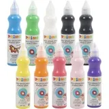 Fensterfarbe, Sortierte Farben, 750 ml, 10x75 ml/ 1 Pck