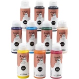 Acrylfarbe Glänzend, Sortierte Farben, 10x120 ml/ 1 Pck
