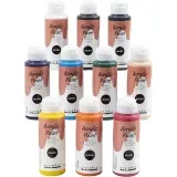 Acrylfarbe, glänzend, Sortierte Farben, 10x120 ml/ 1 Pck