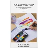 Art Aquarellfarben, Halbwannen, Blumen und Landschaften, Größe 10x15x20 mm, Sortierte Farben, 12 Farbe/ 1 Stk
