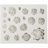 Silikonform, Rosen, H 0,5-1 cm, L 0,8-4 cm, 1 Stk