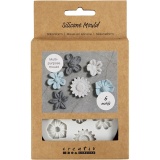 Silikonform, Blume, H 0,5 cm, L 1,5-2,5 cm, 1 Stk