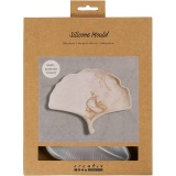 Silikonform, Gingko-Blatt, H 1,5 cm, L 18,5 cm, B 14,8 cm, 1 Stk