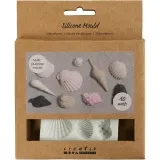 Silikonform, Schneckenmuscheln und Muscheln, H 1 cm, L 1-2,8 cm, 1 Stk