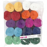 Krepppapier-Rollen, L 20 M, B 5 cm, 22 g, Sortierte Farben, 20 Rolle/ 1 Pck