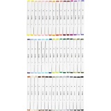 Zeichenmarker, Strichstärke 1+8 mm, Standard-Farben, 48 Stk/ 1 Pck