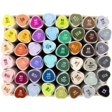 Zeichenmarker, Strichstärke 1+8 mm, Standard-Farben, 48 Stk/ 1 Pck