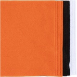 Bastelfilz, A4, Blatt 210x297 mm, Dicke 2 mm, Halloween Farben, 10 Stk/ 1 Pck