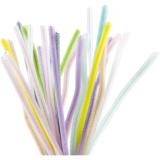 Chenilledraht, L 30 cm, Dicke 6 mm, Pastellfarben, 25 sort./ 1 Pck