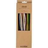 Chenilledraht, L 30 cm, Dicke 6 mm, Natur, 25 Stk/ 1 Pck