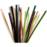Chenilledraht, L 30 cm, Dicke 6 mm, Natur, 25 Stk/ 1 Pck